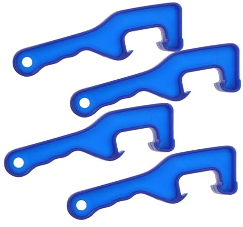 Toyvian 4 pezzi Strumento Apri Secchio in Plastica Antiscivolo Chiave per Coperchi Resistenti con Gancio da Blu per Facile Rimozione di Coperchi di Secchi Vernice e Contenitori