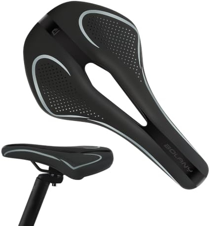 Cykelsadel universell sadel vägcykel mountainbike ergonomisk design, sadel, cykel, lämplig för cyklar, mountainbikes, gravcyklar och elcyklar (25,5 x 14 cm)