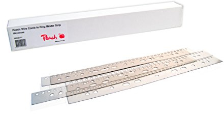 Peach Abheftstreifen für Drahtbinderücken A4-31 Stanzlöcher - 3:1 Teilung - 100 Stück - transparent - PB500-01
