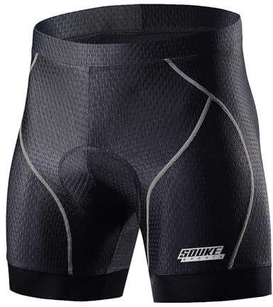 Souke Sports Herr Cykling Underkläder 4D Vadderad Andningsbar Cykel Undershorts Halkfri Design
