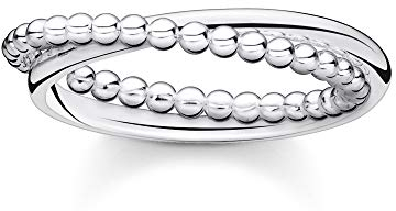 THOMAS SABO Ring doppel Kugeln silber 925 Sterling Silber TR2321-001-21-48