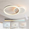 KAUCQI LED Deckenleuchte Dimmbar, 55 * 40 * 6cm 36W, LED Deckenlampe mit Fernbedienung 3000K-6000K, Moderne Deckenleuchten für Wohnzimmer, Schlafzimmer, Flur, Ringe