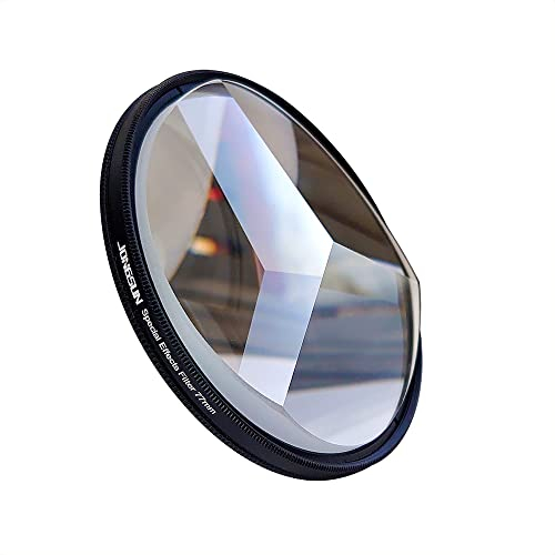 JONGSUN 3-Prisma Filtre à Effet spécial 77 mm FX en Verre éblouissement pour Appareil Photo Reflex numérique anamorphotique Accessoires (Trois prismes)
