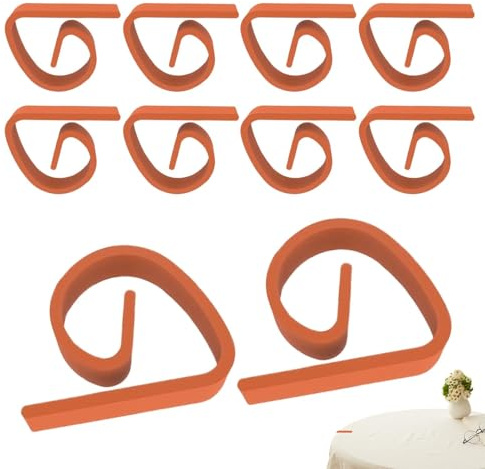 Lot de 10 petites pinces à nappe colorées pour table - Pinces à linge portables, antidérapantes, multifonctionnelles pour pique-niques, mariages, buffets, dîners