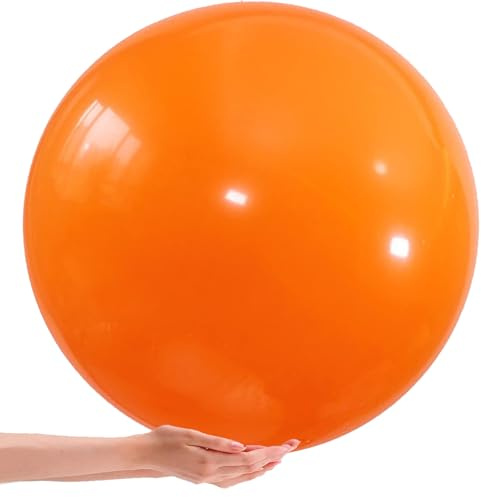 LUKIUP 36 tum Jätte heliumballonger, 6 stycken stora ballonger, 90 cm latex jätteballonger, dekoration för bröllop, födelsedag, dop, babyparty (orange)
