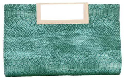 SUKUTU Bolso de noche de mujer Polipiel con motivo de cocodrilo Bandolera Noche Bolso de hombro para mujer