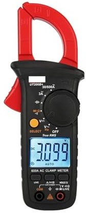 Pinzas amperimétricas digitales UT200A+ UT200B+, amperímetro de corriente CA, comprobador voltaje verdadero valor eficaz for electricistas(UT200BPLUS)