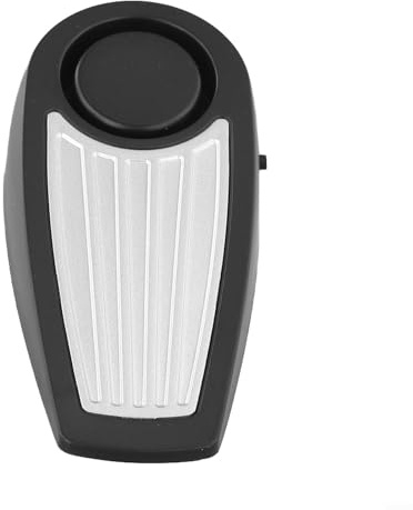Allarme fermaporta portatile, 130 dB, cuneo di sicurezza con base in gomma antiscivolo, per casa, hotel, dormitorio e viaggi, nero/bianco (nero)