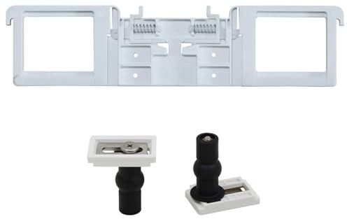 Bisagra para asiento de inodoro kit de accesorios con tornillos de anclaje y pernos plásticos para tapa wc cierre suave amortiguador repuesto bisagras (tablero 206mm con pernos de anclaje 2pc)