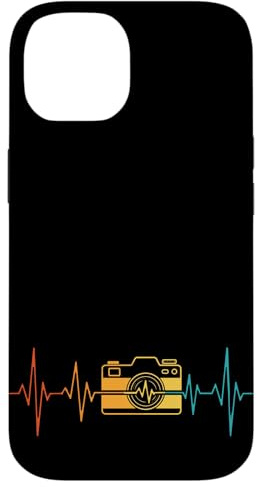 Vintage Analog SLR Camera Heartbeat Retro Photographer Film Case for iPhone 14