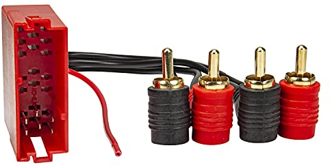 tomzz Audio 7003-006 Aktivsystem Radio Adapter kompatibel mit Audi Mini-ISO Stecker 20-polig auf Cinch 4-Kanal mit Remote verg. Cinch-Stecker