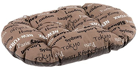 FERPLAST - Cuccia per cani e gatti - Cuscino per cani di grandi dimensioni - Materassino per cani - Tappetino per cucce e auto - Morbido letto per cani - Relax, 100 x 63 CM, MARRONE