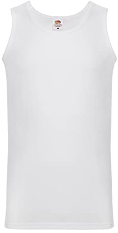 Fruit of the Loom Valueweight 61-098-0 Men’s Athletic Vest, Tank Top - White - Medium