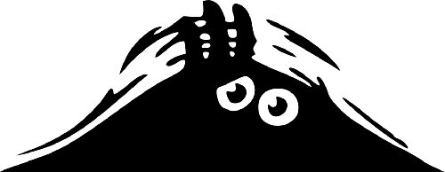 Lustiger Auto-Aufkleber Peeking Monster