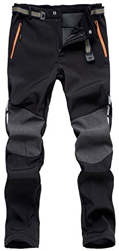 7VSTOHS Herren Softshell Fleece Winter Wanderhose Wasserdicht Winddicht atmungsaktiv Warme Outdoor Klettern Skifahren Jagd Walking Hosen für Winter/Herbst/Frühling