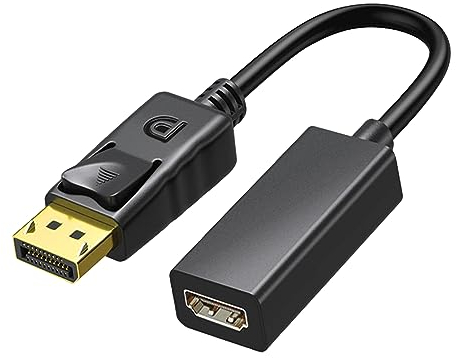 EasyULT DisplayPort (DP) to HDMI Adapter, DP to HDMI Converter Male to Female, 1080P 4K Resolution Converter, for Lenovo, Dell, HP, Asus Laptop/Desktop, Monitor, TV, Graphics Card