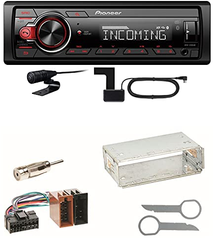Pioneer MVH-330DAB Bluetooth Digitalradio USB AUX DAB+ Autoradio Einbauset kompatibel mit Mercedes SLK R170 W208 W210
