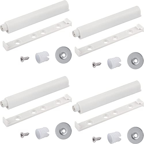 cyclingcolors 4x Cierre Magnetico Puerta Armario Sistema Push to Open Magnética Abre y Cierra la Puerta con un solo empuje, Blanco