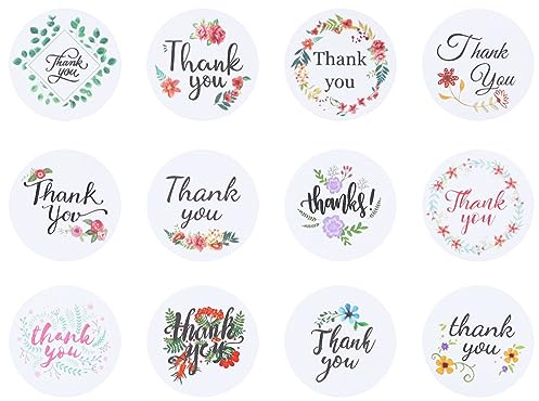 120Pcs Thank You Stickers, Thank You Round Label Sticker Gratitude Label | 2.4cm Thank You Label for Handmade, Business, Envelop, Gift