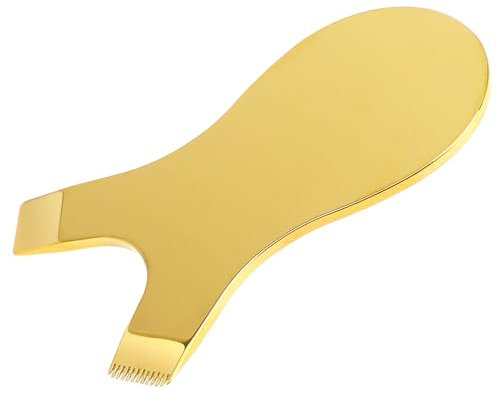 2 in 1 Y Shape Lash Comb for Lash Lift and Tint,Stainless Steel Y Eyelash Brush Reusable Eyelash Comb Eye Makeup Tool Eyelash Separator Tool for Eyelash Perm (Gold)