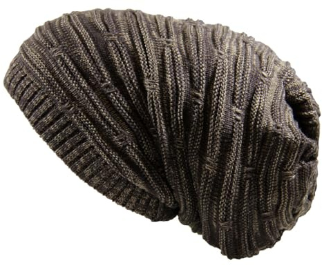 RW Rasta Stretch Long Beanie Hats (Dark Brown Multi)