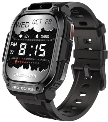 Rainbuvvy 4G LTE Smart Watch Phone, Android 8.1 SL8541E 2GB+16GB IP67 1000mAh 2.13 Pantalla Táctil Soporte para Respuestas SMS/Cámara/Videollamadas/WiFi/GPS Smartwatch para hombres (Modelo A)