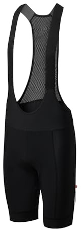 DANISH ENDURANCE Salopette da Ciclismo, Fondello con Imbottitura 3D in Camoscio, Pettorina e Pantaloncini, Quick Dry, Uomo Nero L