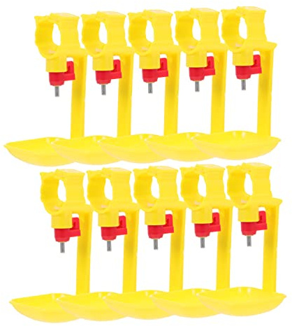 HEMOTON 10piezas Bebedero para Pollos de Granja Comedero Profesional para Aves de Corral Bebedero Automatico para Gallinas Unidades