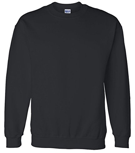 GILDAN Men's 50/50 Adult Crewneck Sweatshirt, Black, M UK