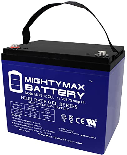 Mighty Max Battery 12V 75AH GEL Battery Replacement for Scooter Wheelchair Mobility