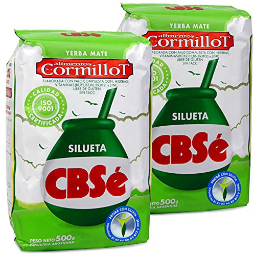 CBSé Yerba Maté Thé Silhouette 1 kg (0,5 kg x 2) | Thé maté d'Argentine | Boisson revigorante et énergisante