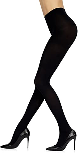 Sarah Borghi Collant Donna 200 Denari Invernali Super Coprenti, Calze Opache Tinta Unita in Morbida Microfibra con Lycra e Tassello in Cotone, Made in Italy (nero, XXL)