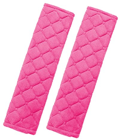 Jagowa 2 Pcs Car Seat Belt Pad Cover Car Seatbelt Covers Protector Comfort Seat Belt Shoulder Strap (Rose Red)