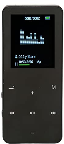 MP4-spelare, 1,8-tums Skärmbrusreducering Bärbar Bluetooth 4.2 Förlustfri MP3-spelare för Vardagliga Idrottare (Svart)