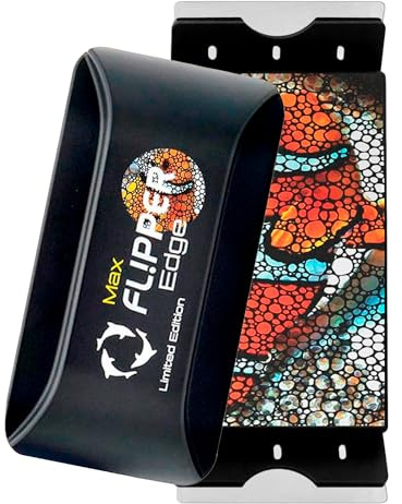 FLIPPER EDGE MAX Magnetic 2-in-1 Aquarium Cleaner for Glass and Acrylic Tanks up to 1 Inch (24mm) Thick – Dual Blade Design with Floating Algae Scraper and Cleaning Tool – LTD Clownfish