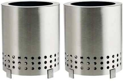 Malloy Tisch-Feuerstelle Mini Outdoor Tragbare Gasheizöfen mit Ständer Edelstahl Campingkocher Ausrüstungen Outdoor Langlebig -A