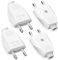 4 Piezas Clavija Enchufe Macho, Enchufe Europeo Plano Vecbmn Clavija Plana, Clavija 250V 2.5A Enchufe 250V, Enchufe Macho Plano Clavijas Schuko Enchufe Schuko