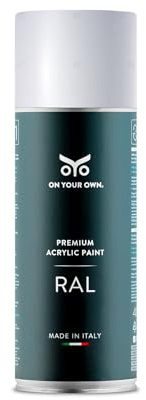 OYO - Spray Vernice Acrilica Bianco Satinato 400ml per Progetti Fai-da-Te - Bomboletta Spray per Uso Multiplo (1, RAL 9010) - On Your Own