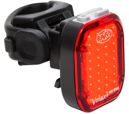 NiteRider Vmax+ 180 Lumen USB-C Rechargeable Bike Rear Light Powerful Daylight Visible Bicycle LED Bike Taillight Easy to Install Road Mountain City Commuting Night Riding Cycling Safety Flash