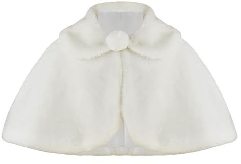 Elnwnnkc Abrigo Nupcial De Pieles Sintéticas Lujo Chaquetas Boda Para Niñas Pequeñas Chal Capa Recortada Para Fiestas Nocturnas Y Uso Diario Abrigo Estilos Vintage
