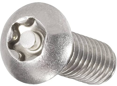 TOOLCRAFT 888790 Linsenkopfschraube M6 20 mm Torx-Profil mit Zapfen DIN 7380 Edelstahl A2 10 Stück