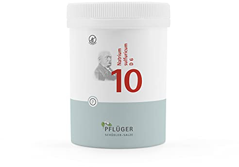PFLÜGER Schüßler Salze Nr. 10 Natrium sulfuricum D6 - 1000 Tabletten - Das Salz der inneren Reinigung und Ausleitung - glutenfrei