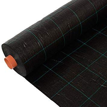 PAMPOLS Malla Anti-Hierba para Control Maleza para Cultivo, Jardines, Invernaderos o Césped Artificial | Lona de 330 m² - 100 gr/m2 | Bobina de 3,30 x 100 Metros | Color Verde-Negro