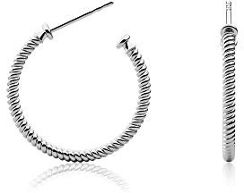 PAUL HEWITT Damen Ohrstecker Rope Hoop Ohrringe Kreolen in Tau-Optik aus Edelstahl in Silber