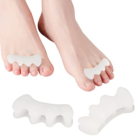 BODYA Séparateurs d'orteils en gel - Correcteur d'oignon très efficace - Pour oignons, orteils qui se chevauchent, orteils en marteau, orteils courbés