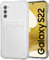 Orgsty Coque pour Samsung Galaxy S22, Étui Transparente Mince Coque avec Porte Fente Carte avec Protection de Caméra Étui Housse de Non-jaunissement Souple Silicone Bumper, Transparente