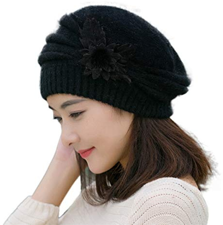 Deals of The Day Sale Prime Knitted Berets Ladies Older Mens Gifts for Christmas Black Hats Women Funeral Ladies Navy Winter Hat Heat Holders Womens Thermal Items Cheap