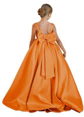 Robe de demoiselle d'honneur pour mariage, enfants, princesse, première communion, concours de beauté, robe de bal avec nœud