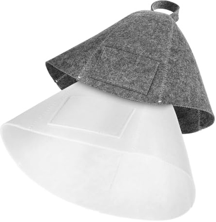 SAFIGLE 2 Pièces Lot de Bonnets De Sauna en Feutre Absorbants Eau pour Sécher Cheveux Accessoires pour Bain De Vapeur Et Douche