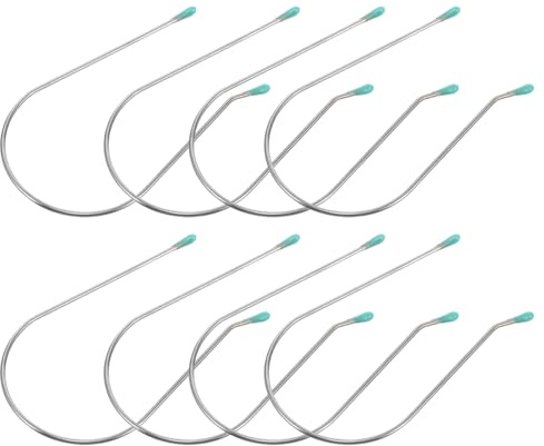 Alipis Lot de 8 Pinces Chauffantes pour Bigoudis 4,45 Cm en Acier Inoxydable 304, Clips à Rouleaux Électriques de Fixation de U, Accessoire Coiffure pour Boucler Cheveux à Domicile